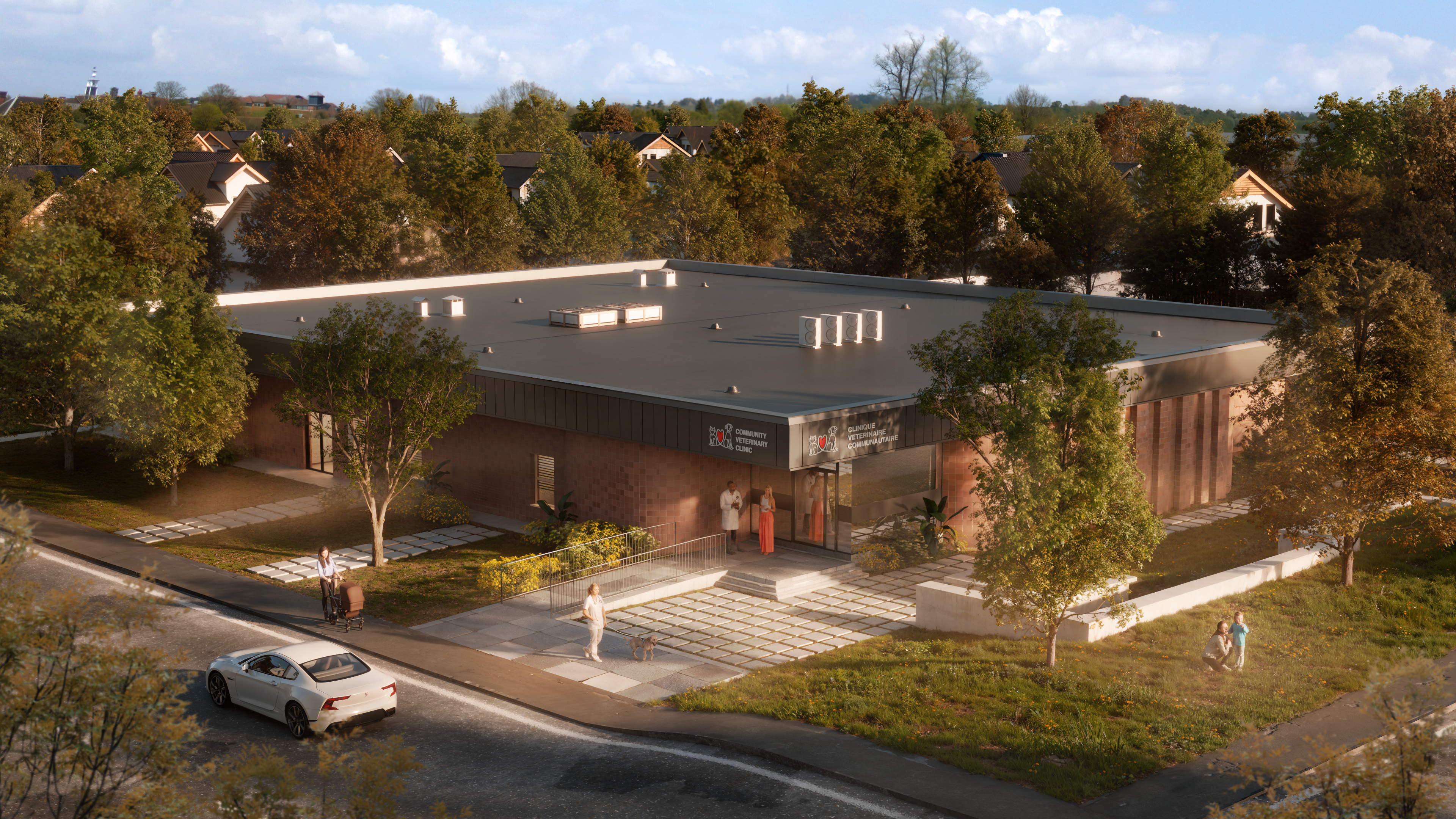 Vet clinic nestled in a suburban neighbourhood